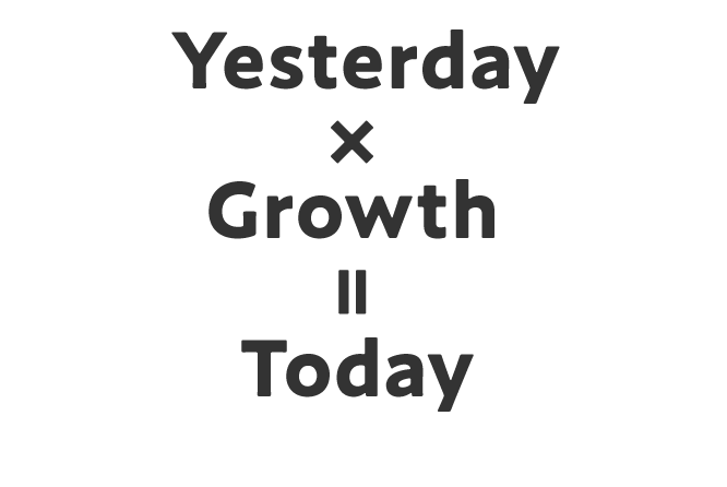 Yesterday × Growth = Today